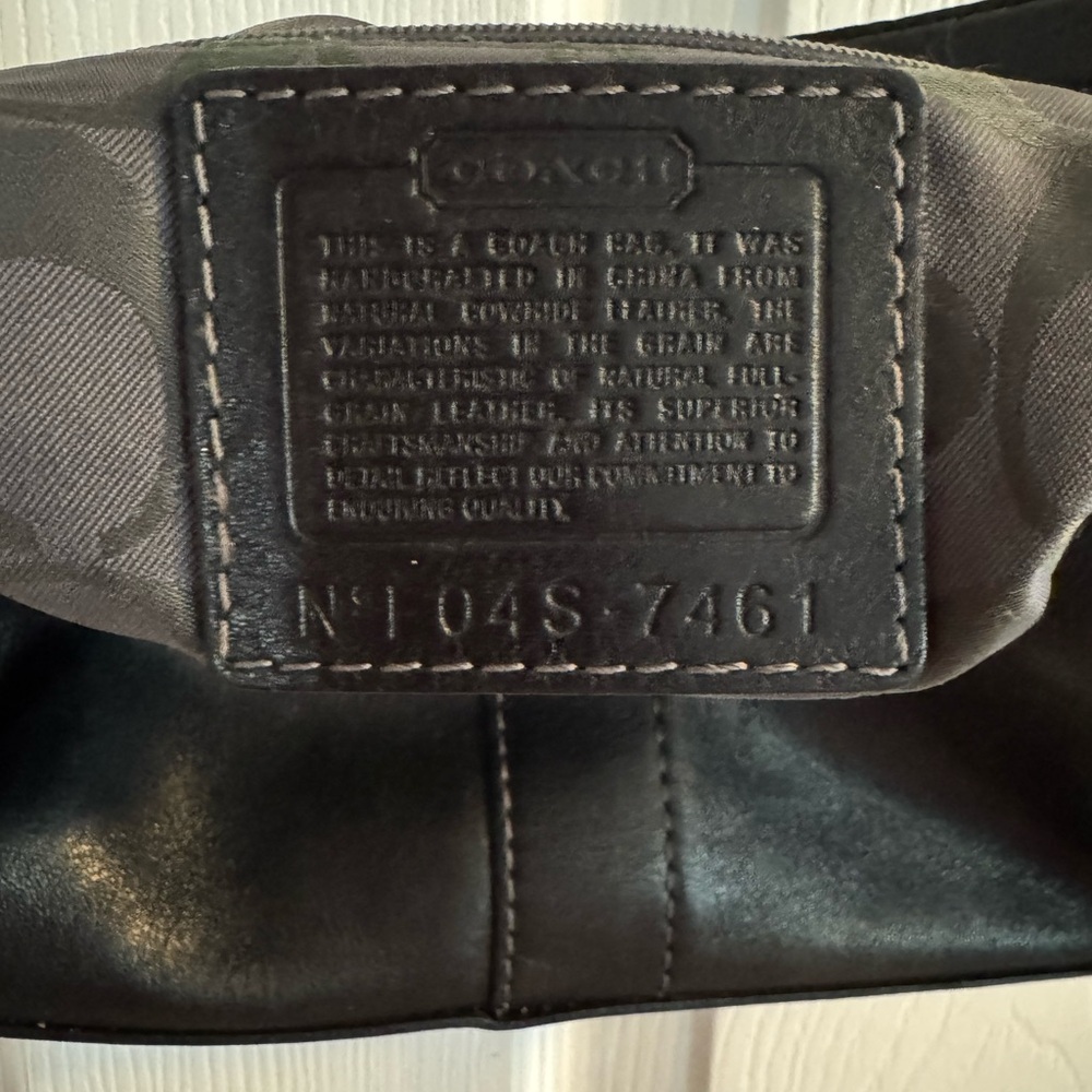 💫 🖤 Iconic Y2K Vintage Coach Hamptons SoHo Baguette - black Leather 🖤💫 - Picture 8 of 9